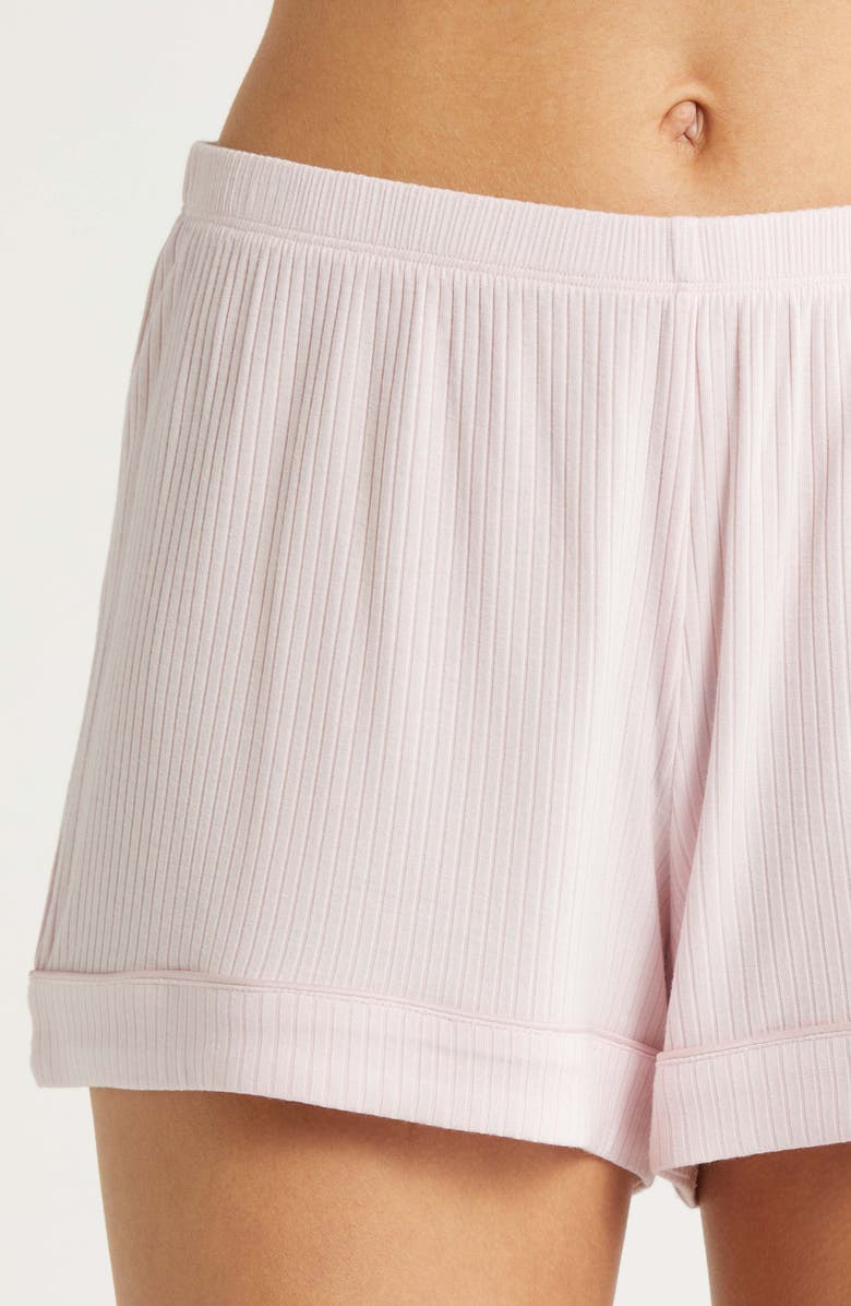 Nordstrom Moonlight Eco Rib Short Pajamas, Alternate, color, Pink Cake