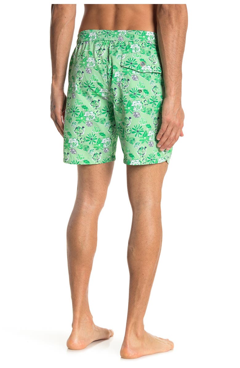 Mr.Swim Floral Print Drawstring Swim Shorts, Alternate, color, 