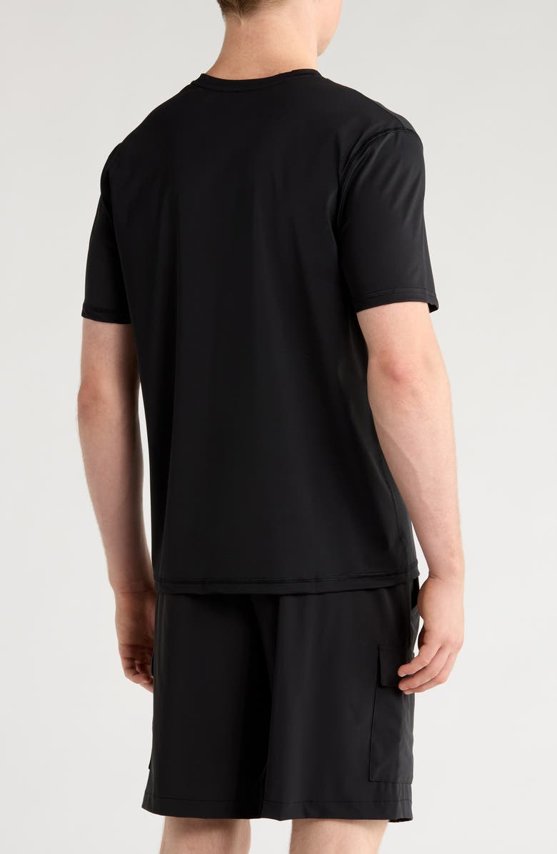 90 DEGREE BY REFLEX Warp Waffle Knit T-Shirt, Alternate, color, Black