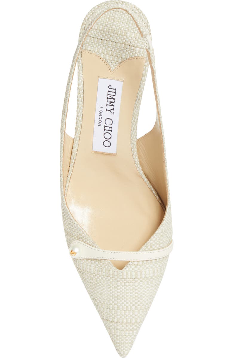 Jimmy Choo Amita Raffia Pointed Toe Slingback Pump, Alternate, color, Natural