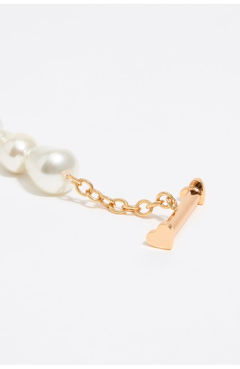 Bimba y Lola Chain Heart Logos Bracelet, Alternate, color, Gold