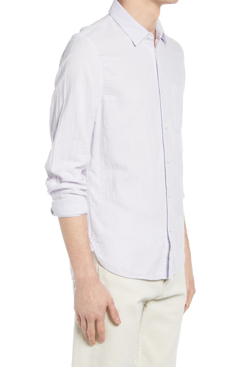HIROSHI KATO Trim Fit Solid Button-Up Shirt, Alternate, color, Lavender