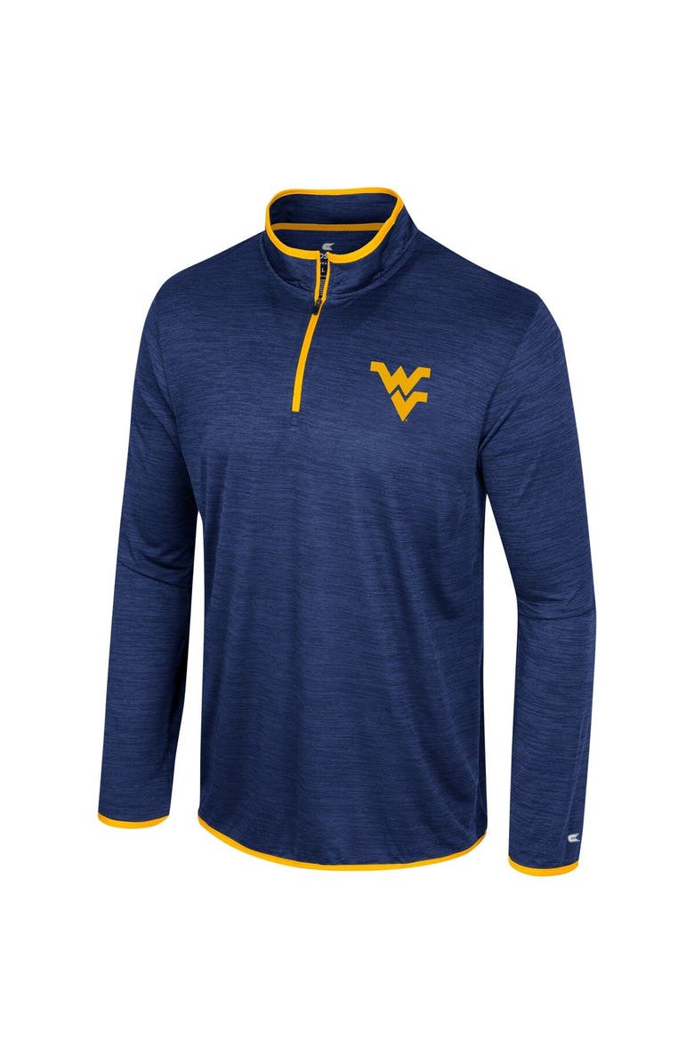 COLOSSEUM Men's Colosseum Navy West Virginia Mountaineers Wright Quarter-Zip Windshirt, Alternate, color, 