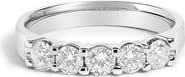 Haus of Brilliance 14K Gold 3/4 Ctw Diamond 5 Stone Band Ring