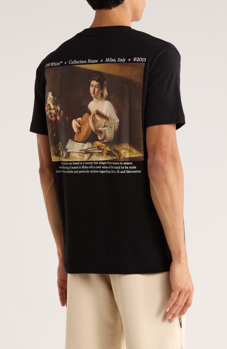 Off-White Slim Fit Caravaggio Lute Graphic T-Shirt, Alternate, color,