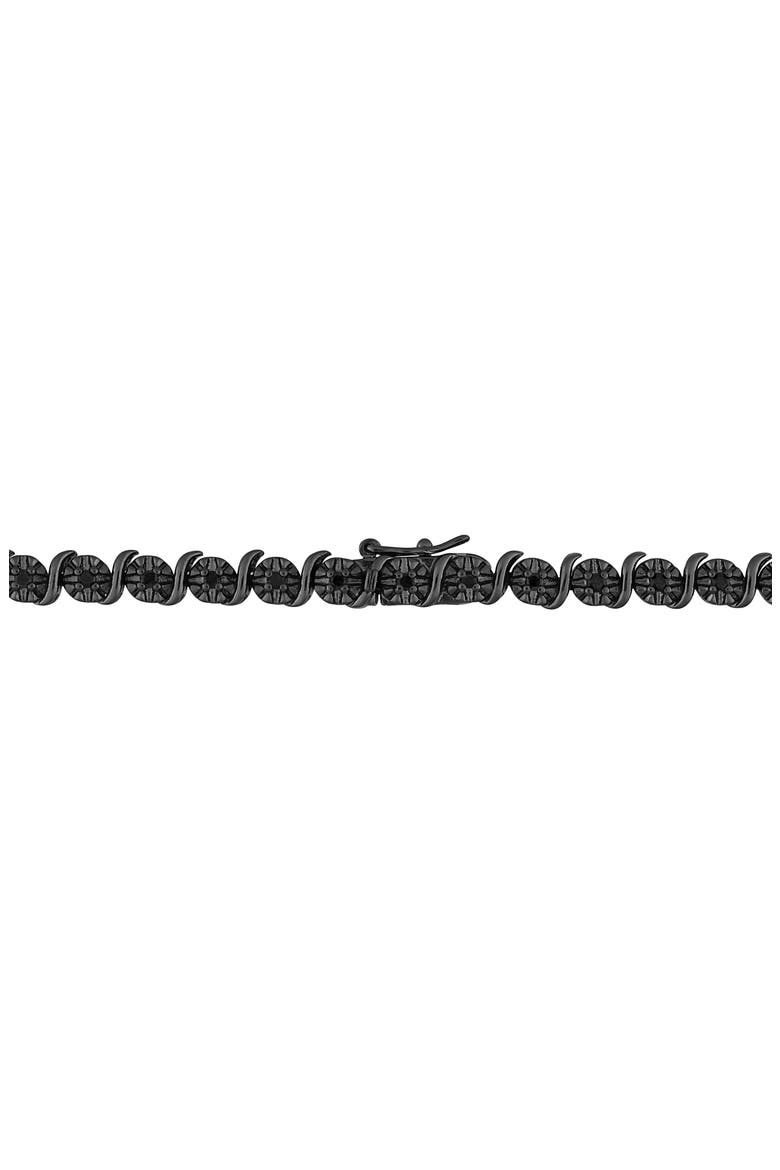 Black Diamond Tennis Bracelet, Alternate, color, BLACK