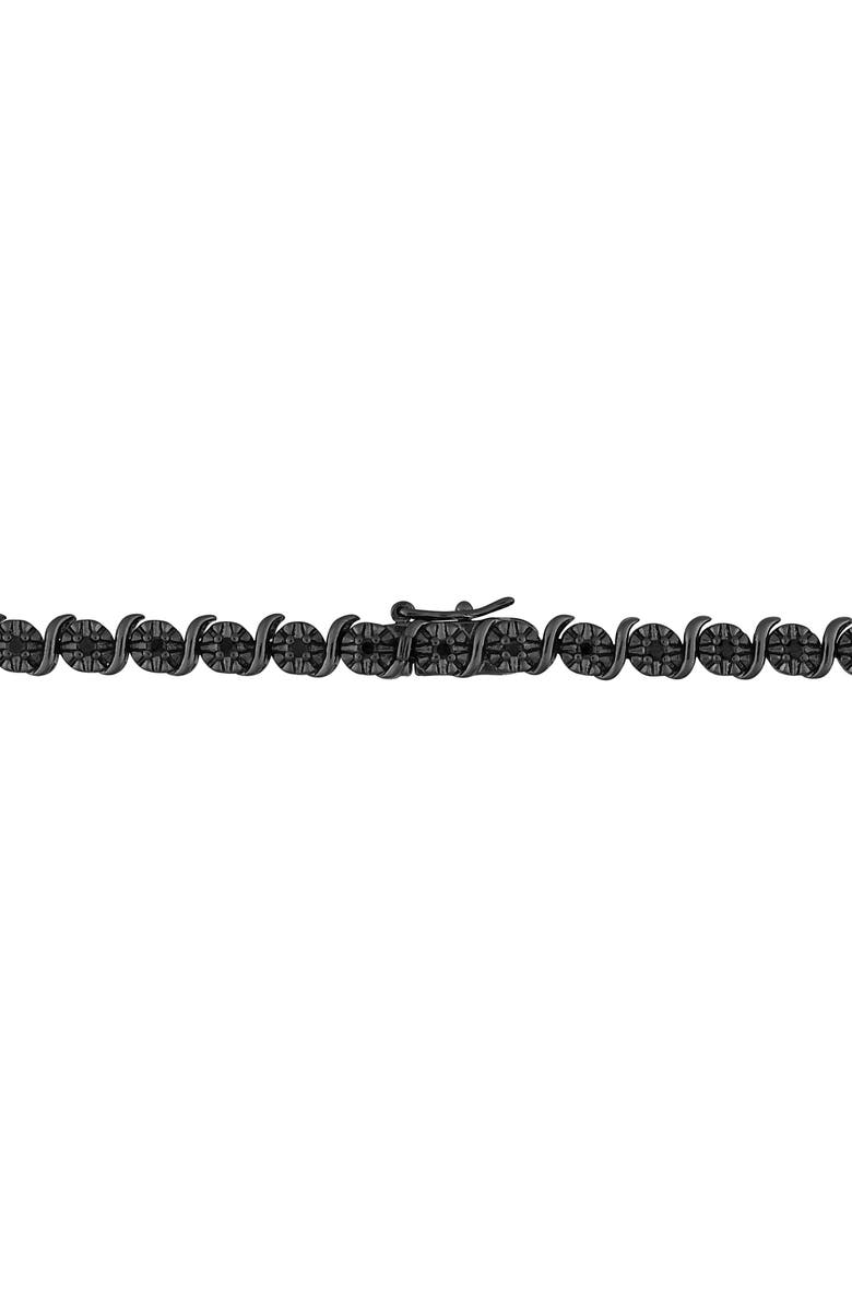 DELMAR Black Diamond Tennis Bracelet, Alternate, color, 