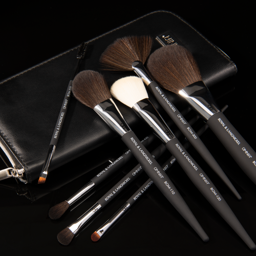 Omnia Brush Pro Travel 8pc Makeup Brush Set In Black