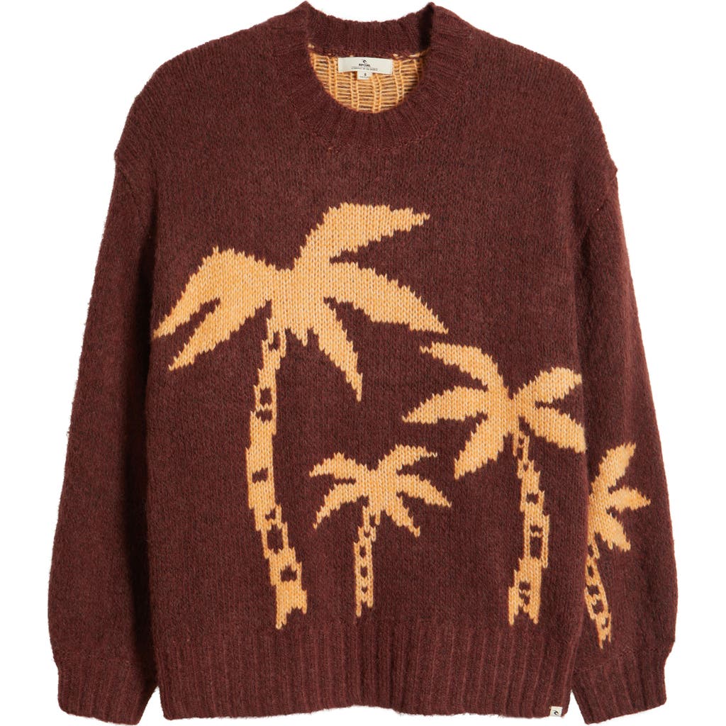 Rip Curl Beach Party Jacquard Sweater In Plum