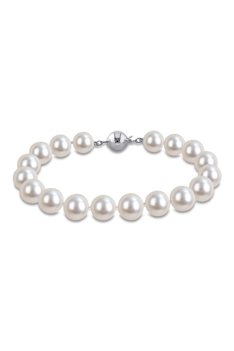 Cultured Freshwater Pearl Bracelet, Main, color, WHITE