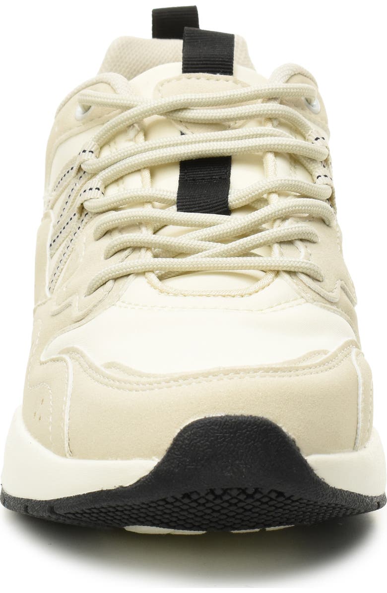 Nicole Miller Mix Media Sneaker, Alternate, color, Beige