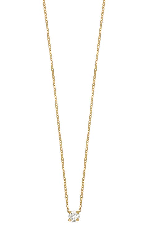 14K Gold Diamond Solitaire Pendant Necklace - 0.07 ctw (Nordstrom Exclusive)