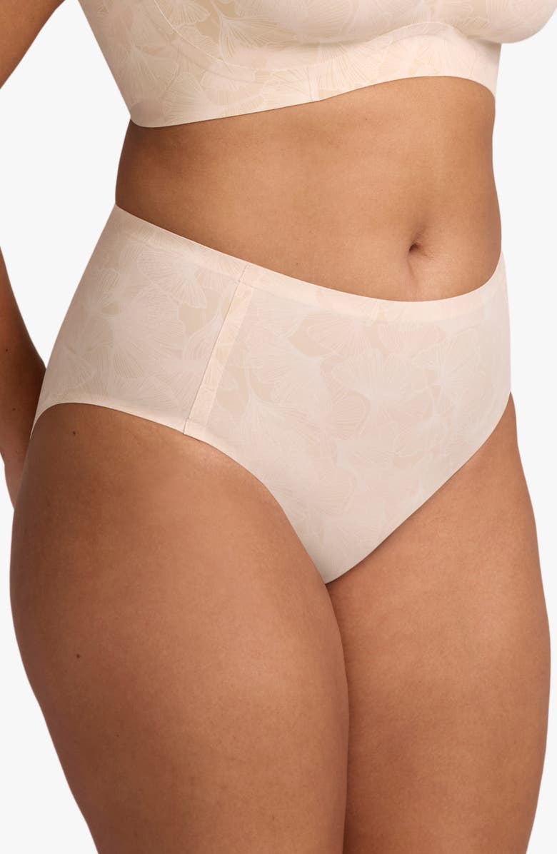 Evelyn & Bobbie High Waisted Retro Bikini, Alternate, color, Champagne Gingko