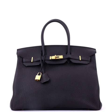 Birkin Handbag Black Togo with Gold Hardware 35