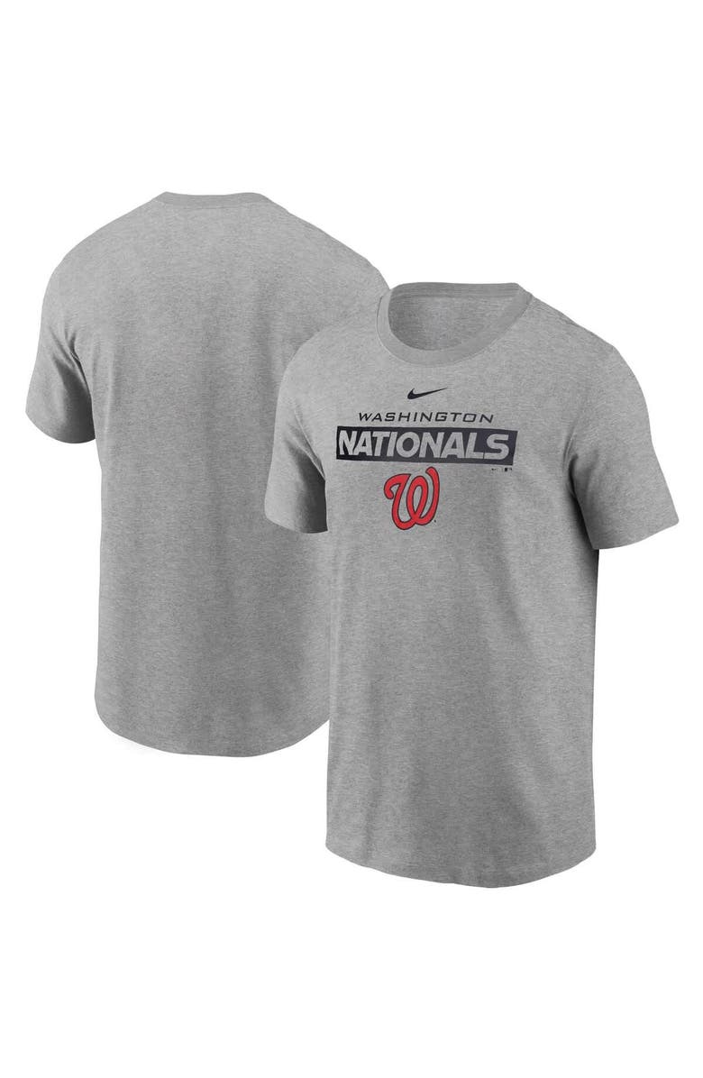 Nike Men's Nike Heather Gray Washington Nationals Team T-Shirt, Main, color, Heather Gray
