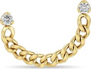 Zoë Chicco 14K Gold Diamond Curb Chain Earring
