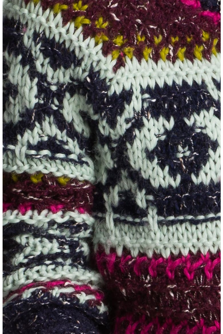 'Silver Reed' Chunky Sweater, Alternate, color, BLACK MULTI
