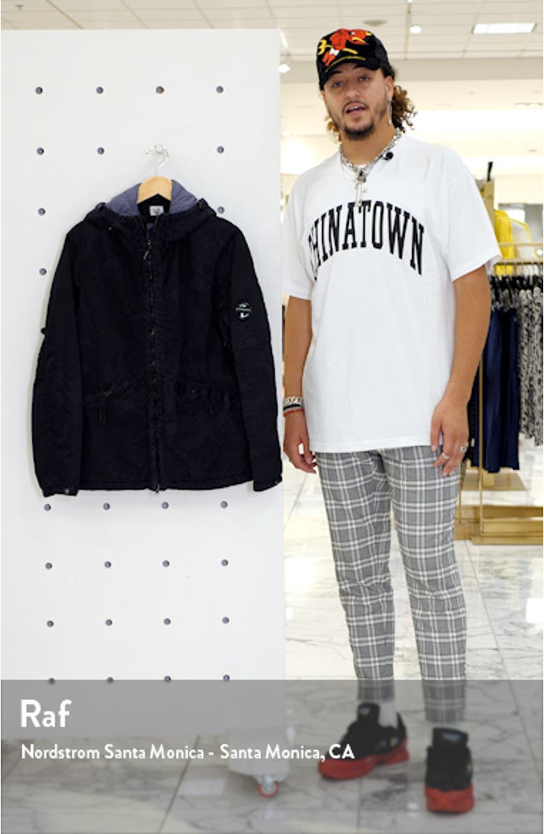 Embossed Water Resistant Hooded Nylon Jacket, sales video thumbnail