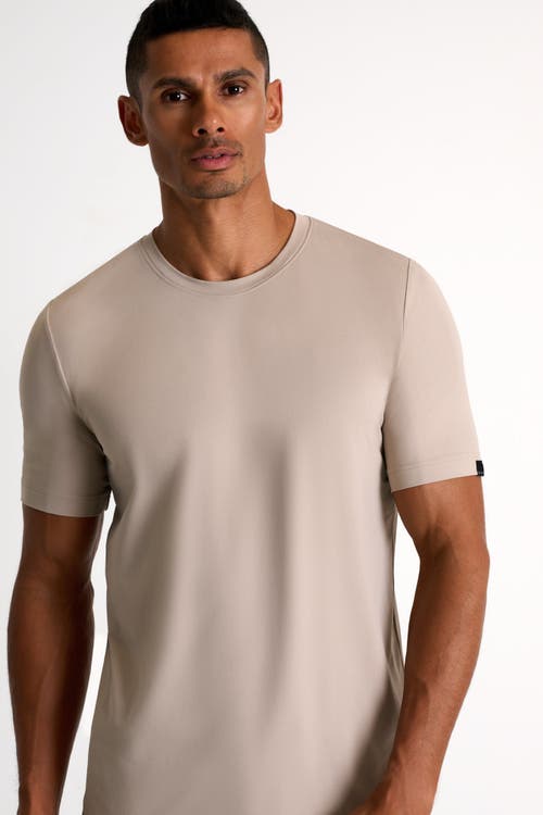 Shan Microfiber Crew Neck T-shirt In Brown
