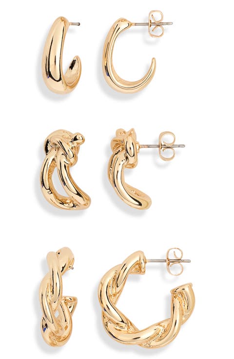 Modern Day Set of 3 Hoop Earrings