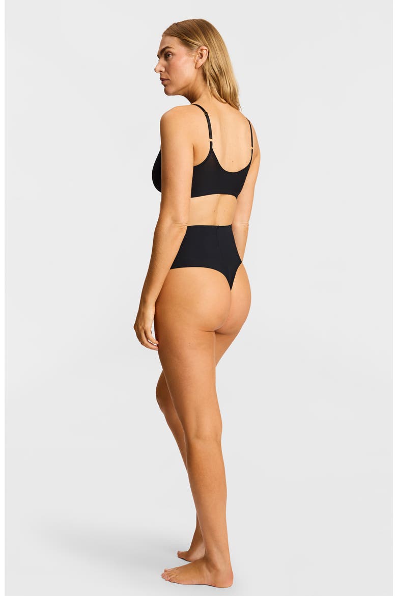 Control Top Thong, Alternate, color, BLACK