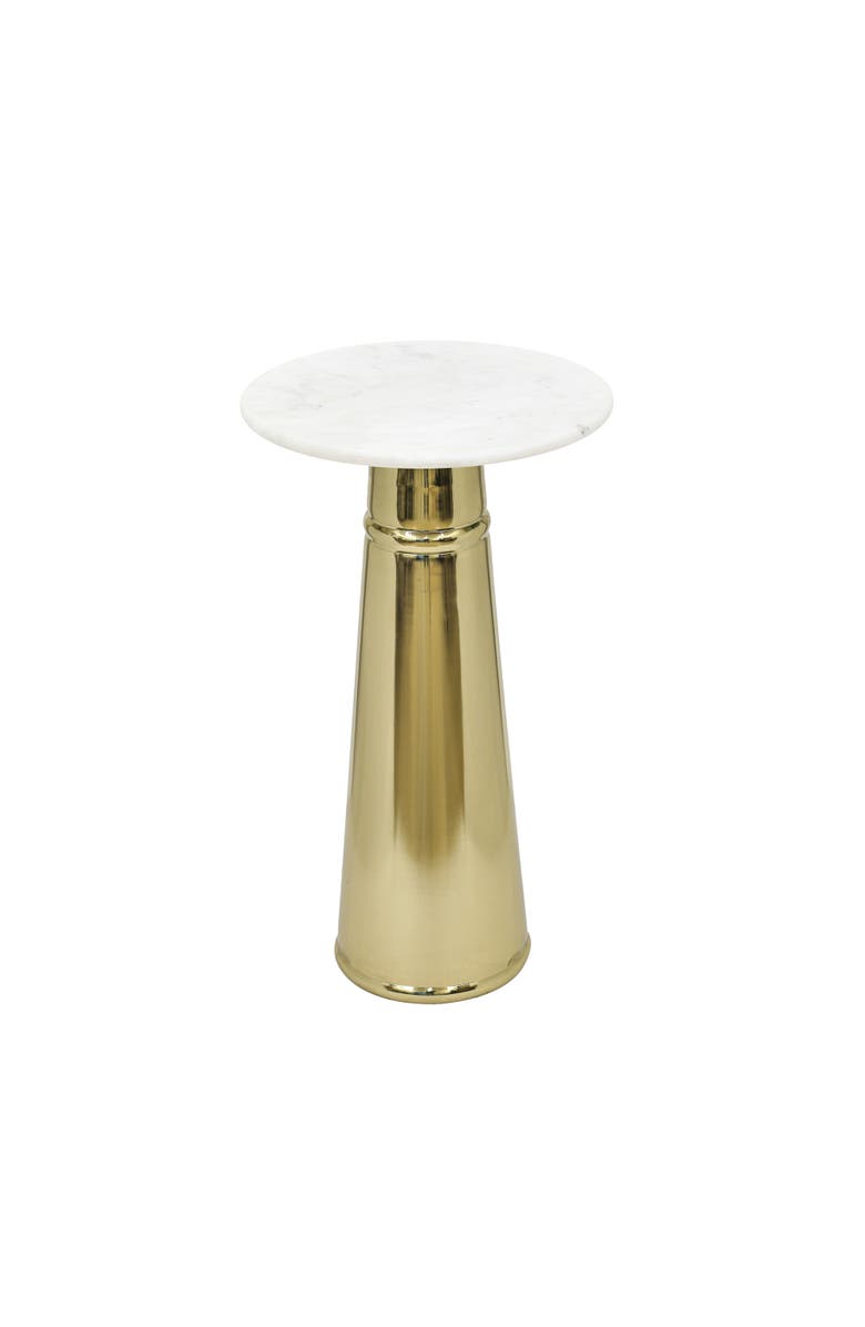 Expo Bazaar Side Table | Marble Top | Modern Design, Alternate, color, White