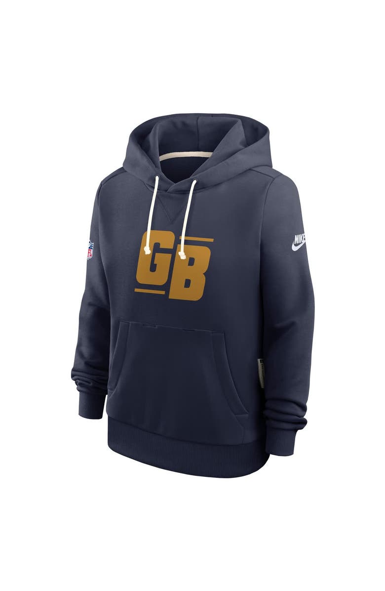 Nike Women's Nike Navy Green Bay Packers The 1923 Classic Sideline Dri-FIT Pullover Hoodie, Alternate, color, Navy