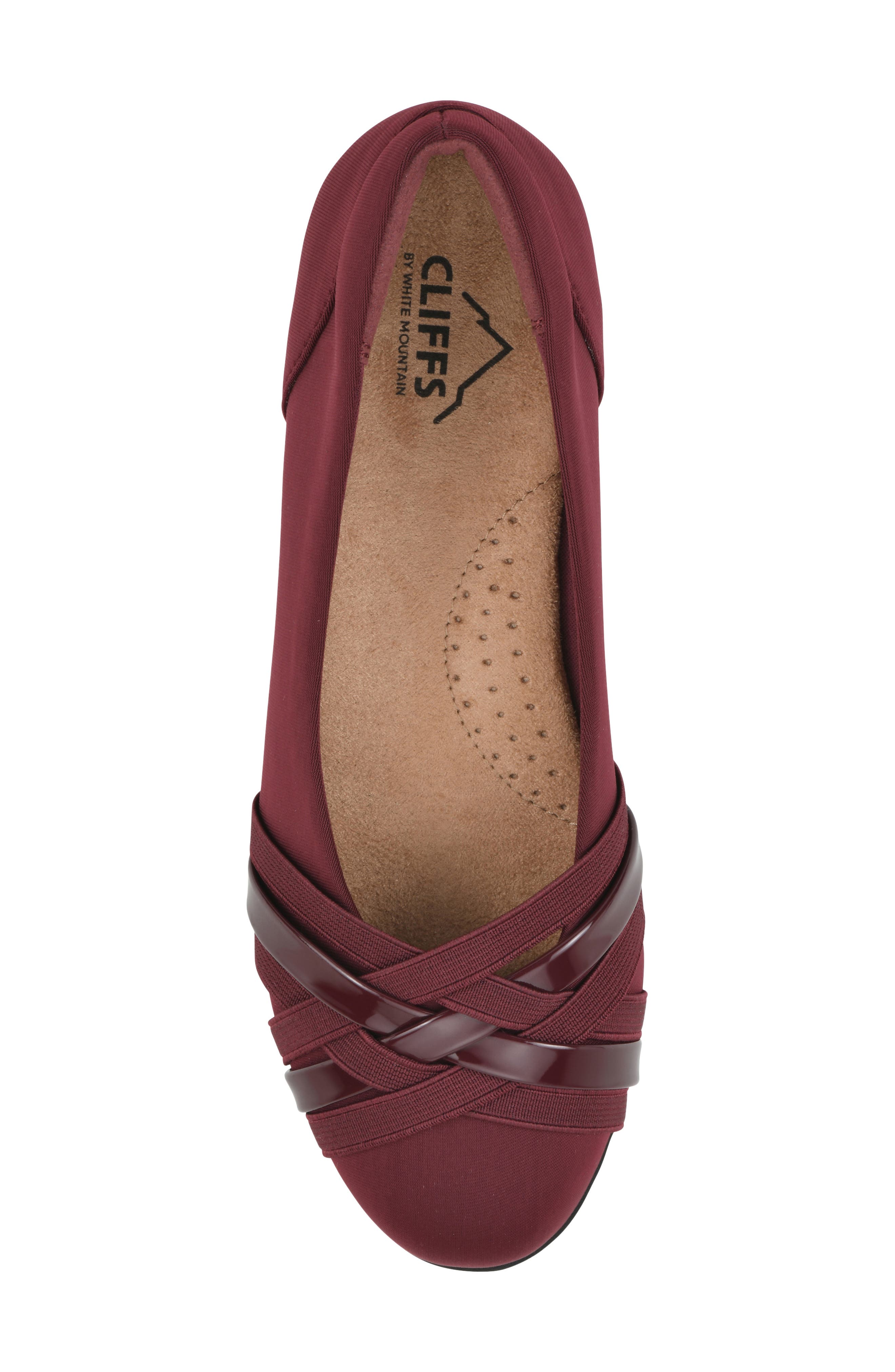 Chic Flat, Alternate, color, DK BURGUNDY/ NYLON