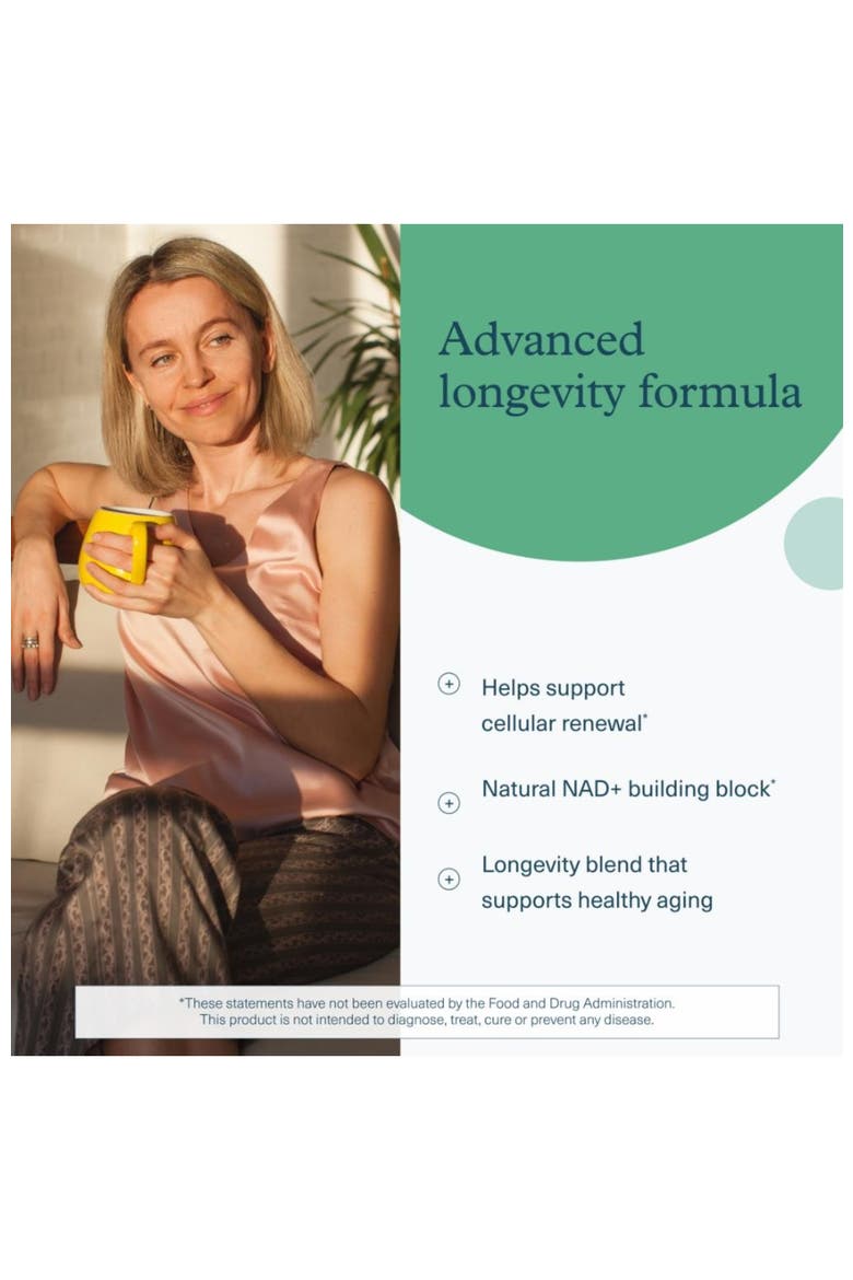 Longevity NR Nicotinamide Riboside NAD+ Booster Cellular Renewal Supplement 60 Vegetarian Capsules, Alternate, color, None