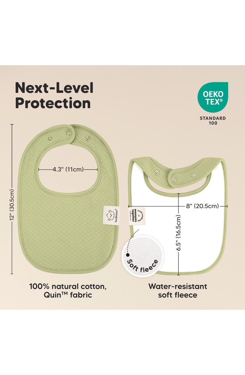 KeaBabies 8-Pack Quin Drool Bibs, Alternate, color, Driftwood