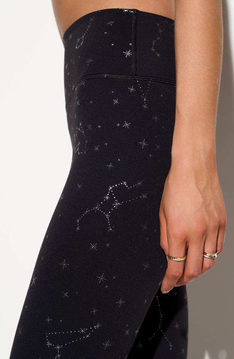 Spiritual Gangster Zodiac Print Nirvana Lotus Leggings, Alternate, color, Black
