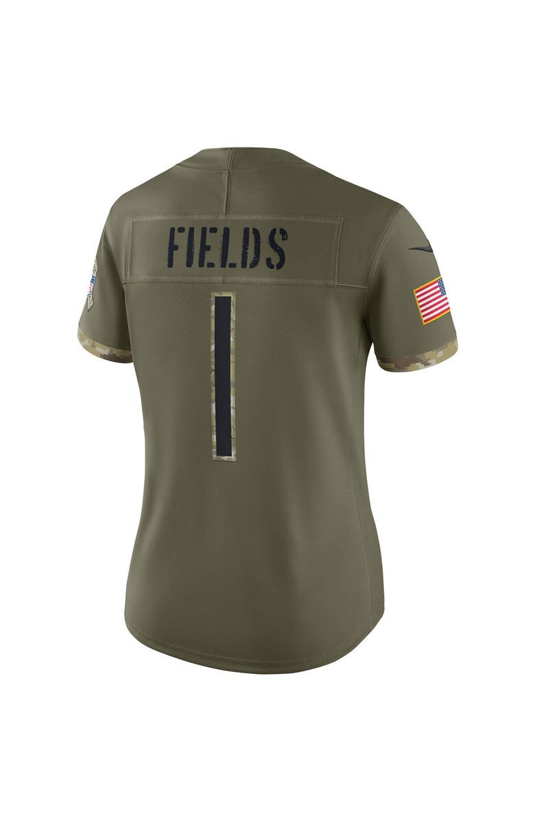 Nike Women's Nike Justin Fields Olive Justin Fields 2022 Salute To Service Limited Jersey, Alternate, color,