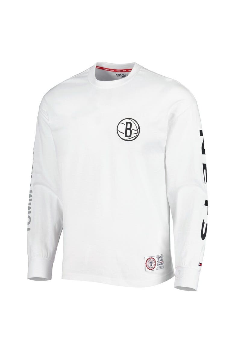 Men's Tommy Jeans Black/White Brooklyn Nets Matthew 2-In-1 T-Shirt & Hoodie Combo Set, Alternate, color, Black