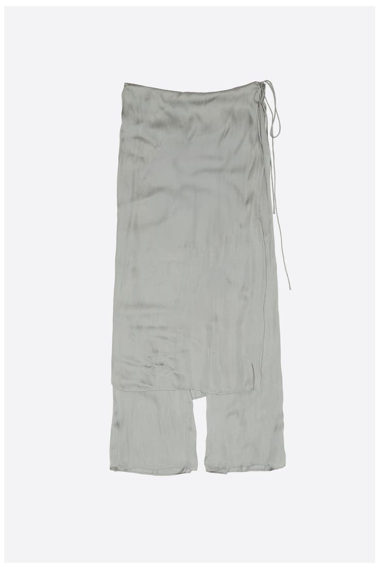 Fluid ankle length skort, Alternate, color, SILVER