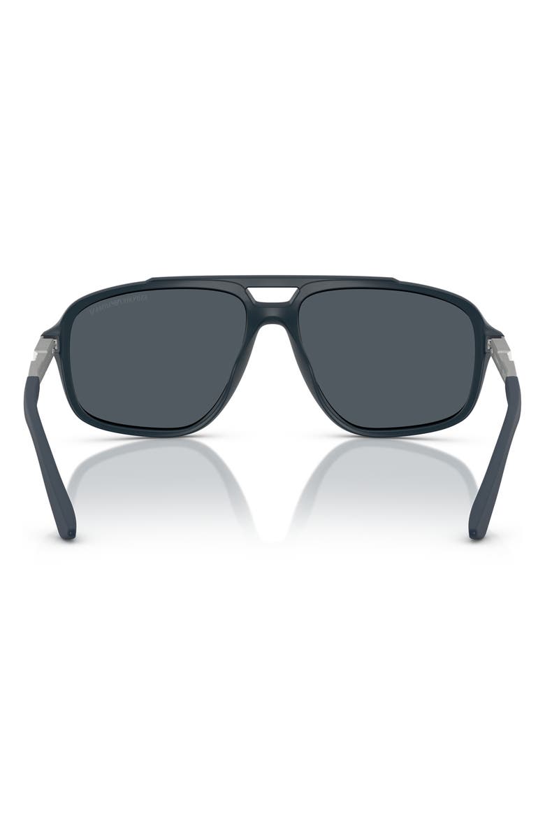 Emporio Armani 59mm Pilot Sunglasses, Alternate, color, Dark Blue / Dark Blue