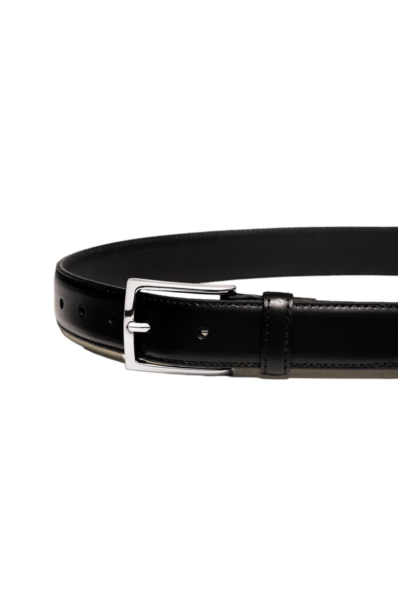 Charles Tyrwhitt Leather Formal Belt, Main, color, Black