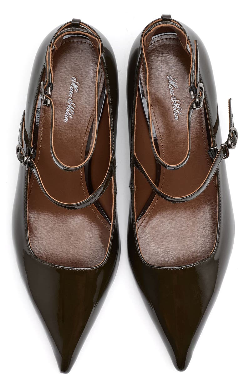 MARC NOLAN Paige Patent Leather Kitten Heels, Alternate, color, Dark Green