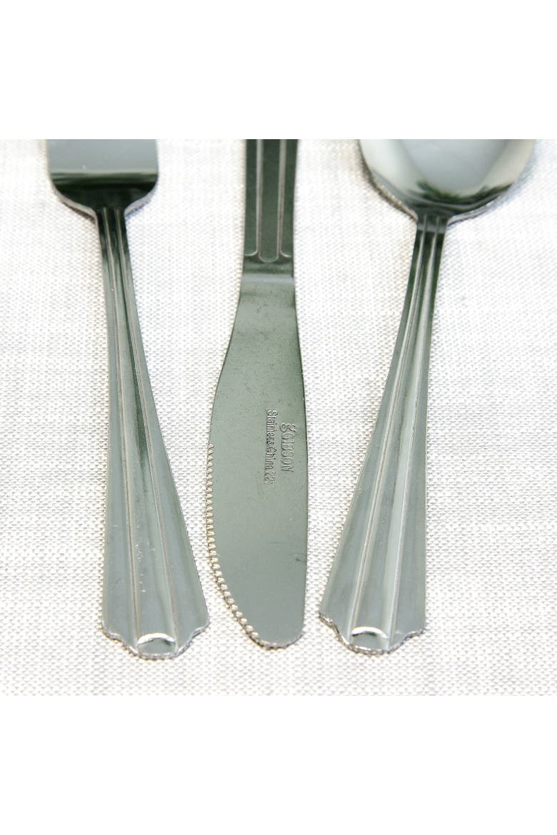 Classic Canberra 45 Piece Stainless Steel Flatware Set, Alternate, color, Silver