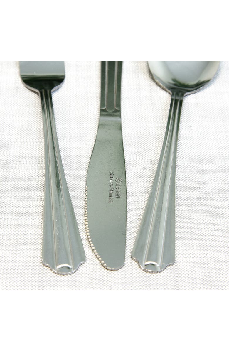 Gibson Home Classic Canberra 45 Piece Stainless Steel Flatware Set, Alternate, color, Silver