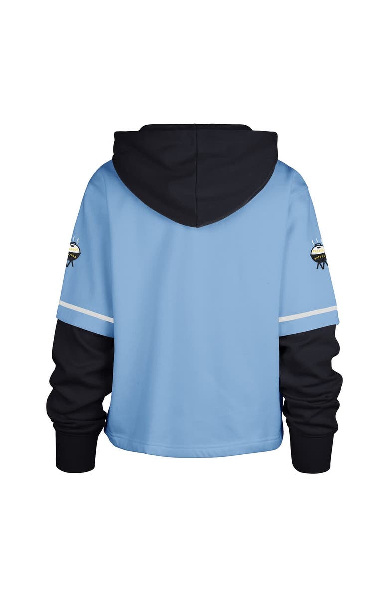 '47 Women's '47  Powder Blue Milwaukee Brewers City Connect Shortstop Cropped Pullover Hoodie, Alternate, color, Powder Blue