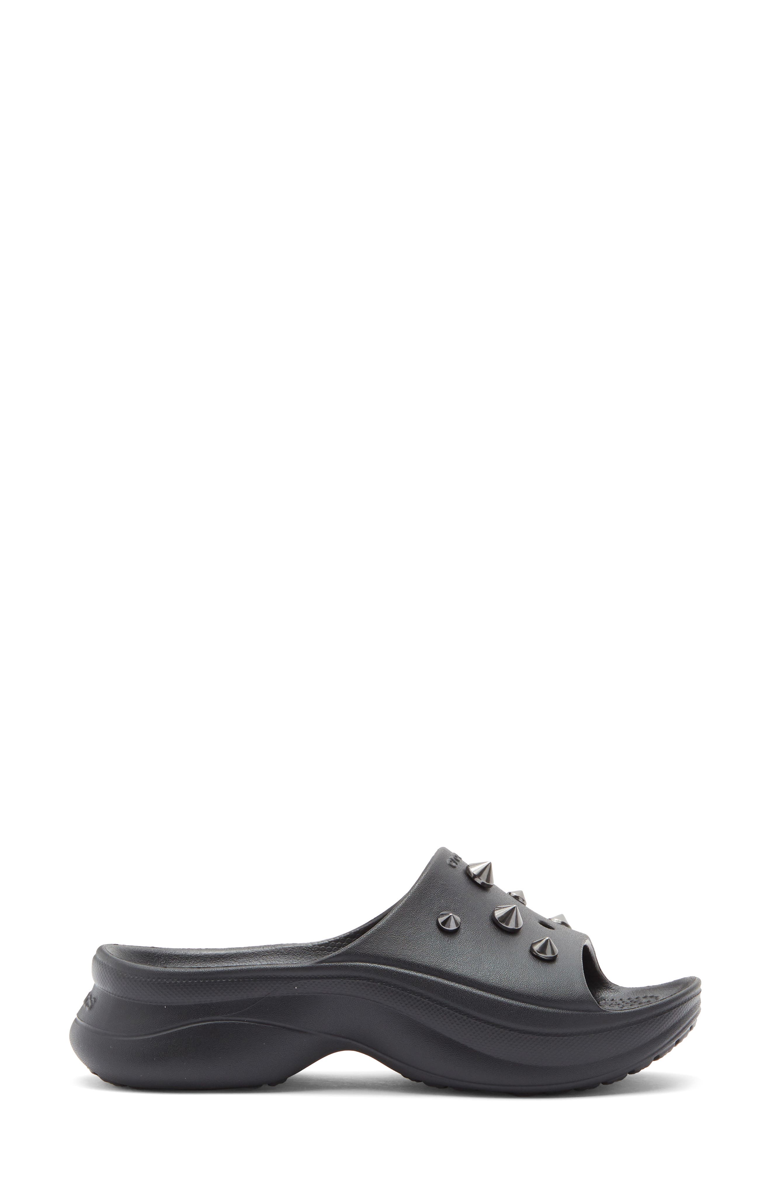 CROCS Bae Studded Slide Sandal, Alternate, color, Black