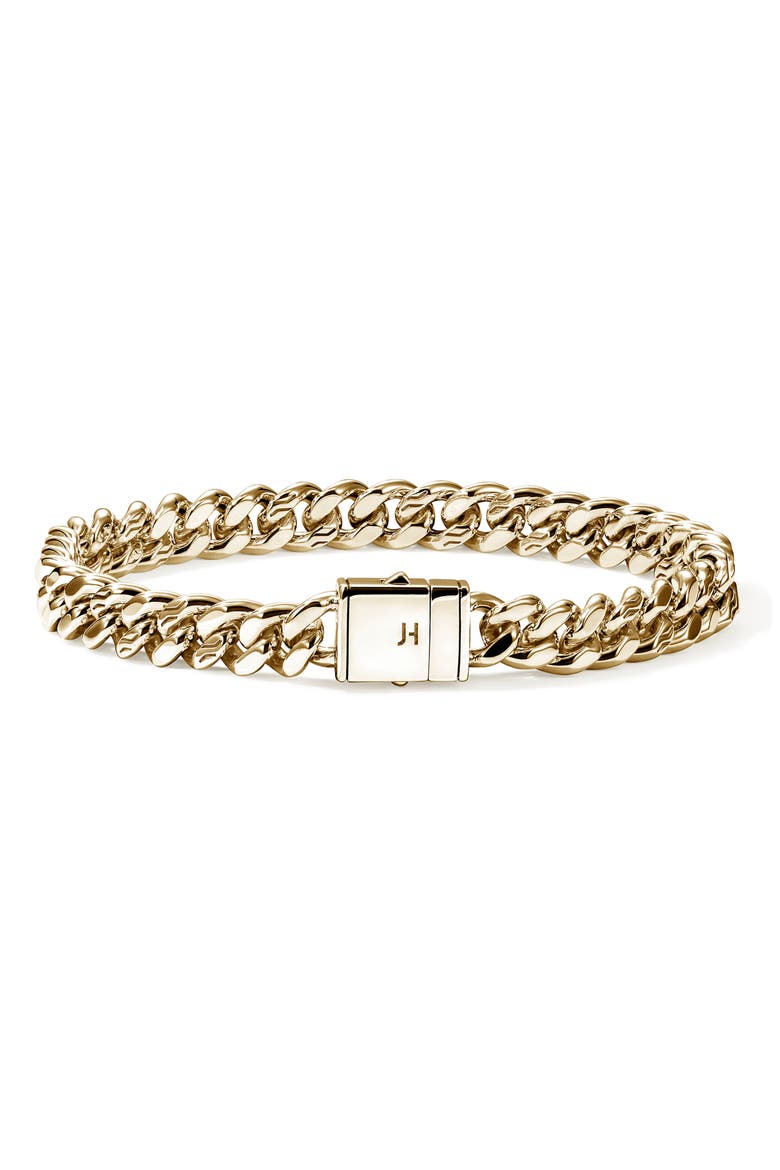 Curb Chain Bracelet, 7mm, Alternate, color, GOLD