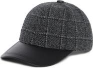 Nordstrom Wool & Cashmere Baseball Cap with Faux Leather Bill