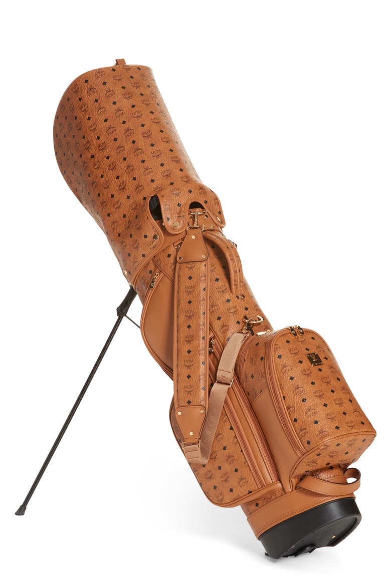 Vintage Visetos Coated Canvas Golf Bag (Nordstrom Exclusive), Main, color, COGNAC