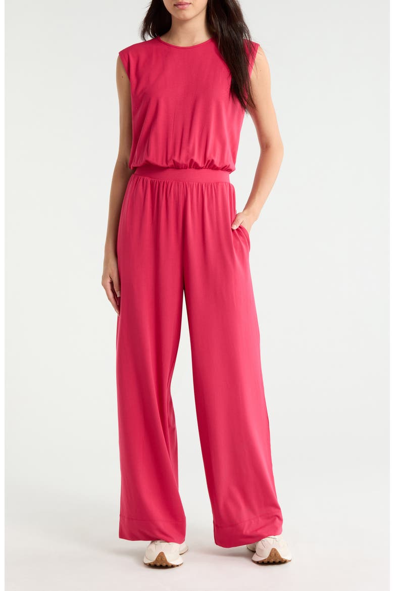 Grown-On Sleeve Jumpsuit, Main, color, CRIMSON RED