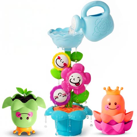 Flower Waterfall Suction Bath Toy Set