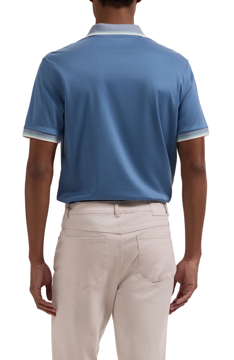 Bugatchi Quarter Zip Polo, Alternate, color, Peacock