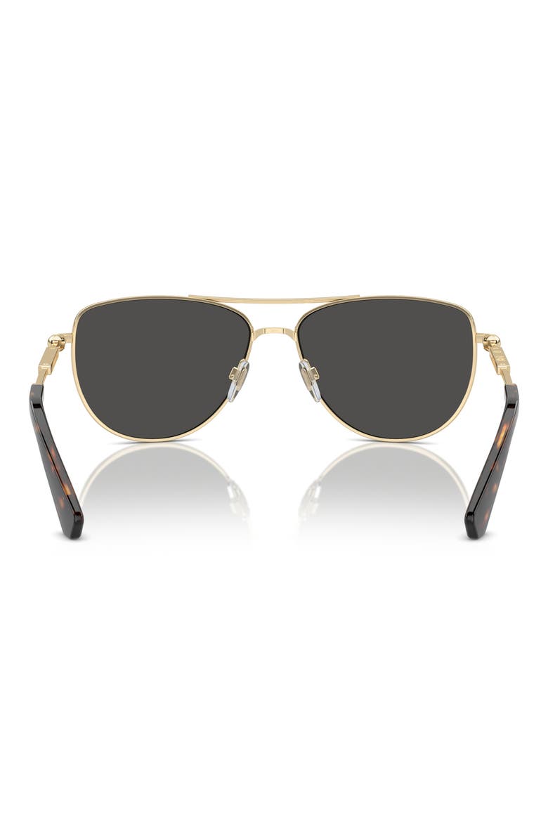 60mm Pilot Sunglasses, Alternate, color, LT GOLD