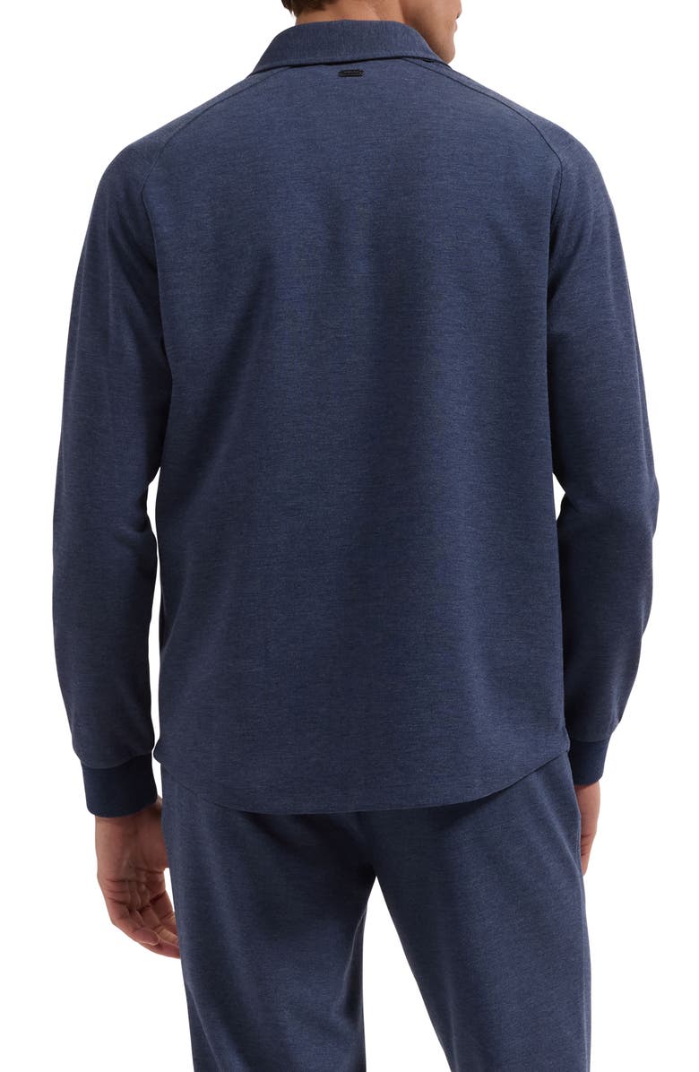 Bugatchi Soft Touch Snap-Up Shirt, Alternate, color, Navy