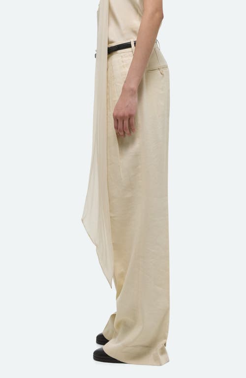 Helmut Lang Women's Linen-blend Pleated Trousers In Summer Sand